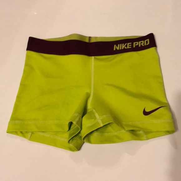 neon green nike shorts